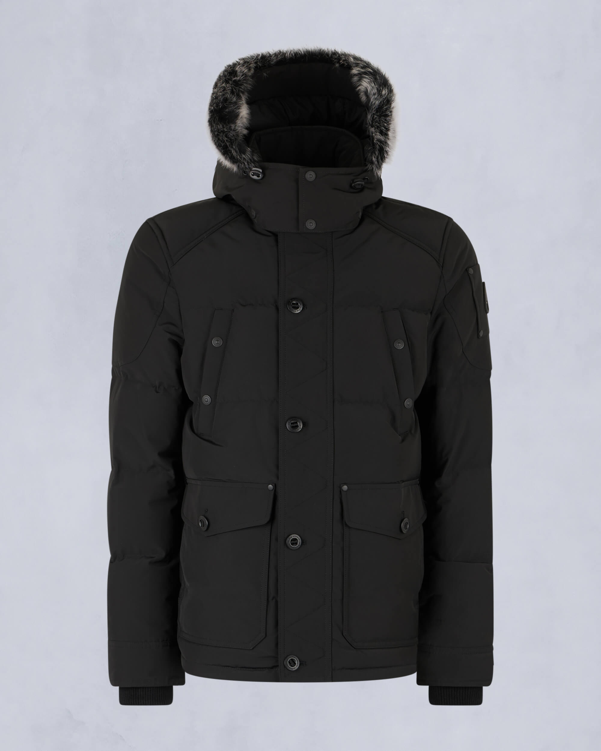 Moose Knuckles - M33MJ122S - Onyx Round Island Shearling Trim Jacket - MENS -  - GM