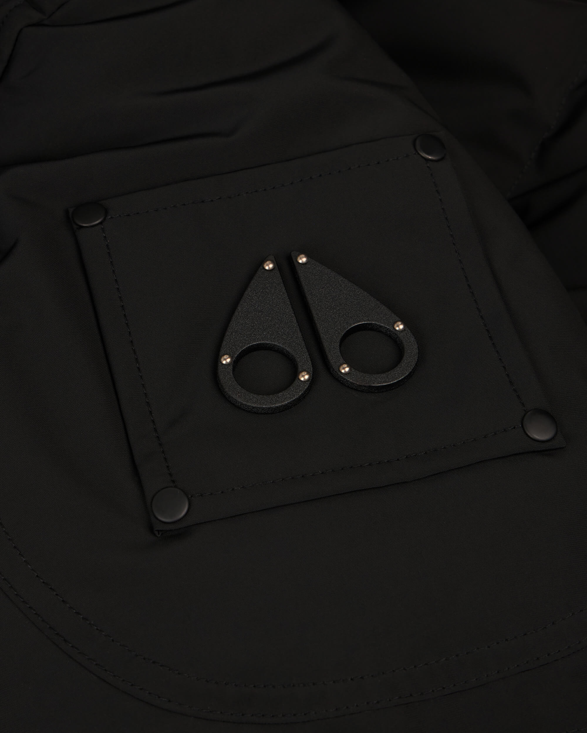 Moose Knuckles - M33MJ122S - Onyx Round Island Shearling Down Jacket - MENS - Black / Black Shearling - Detail1