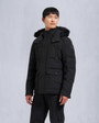 Moose Knuckles - M33MJ122S - Onyx Round Island Shearling Down Jacket - MENS - Black / Black Shearling - Front