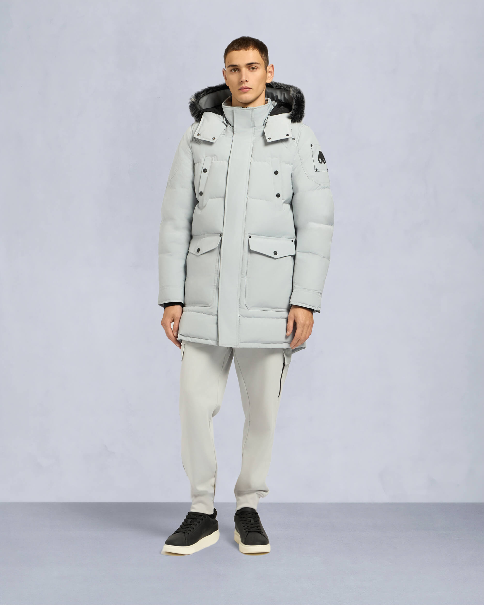 Moose Knuckles - M33MP210S - Onyx Shearling Big Ridge Parka - MENS - Grey birch / ice sgerling  - Front Category