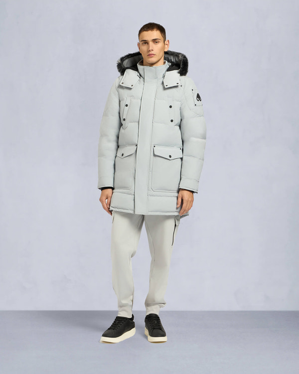 Moose Knuckles - M33MP210S - Onyx Shearling Trim Big Ridge Parka - MENS - Grey birch / ice sgerling  - Front Category