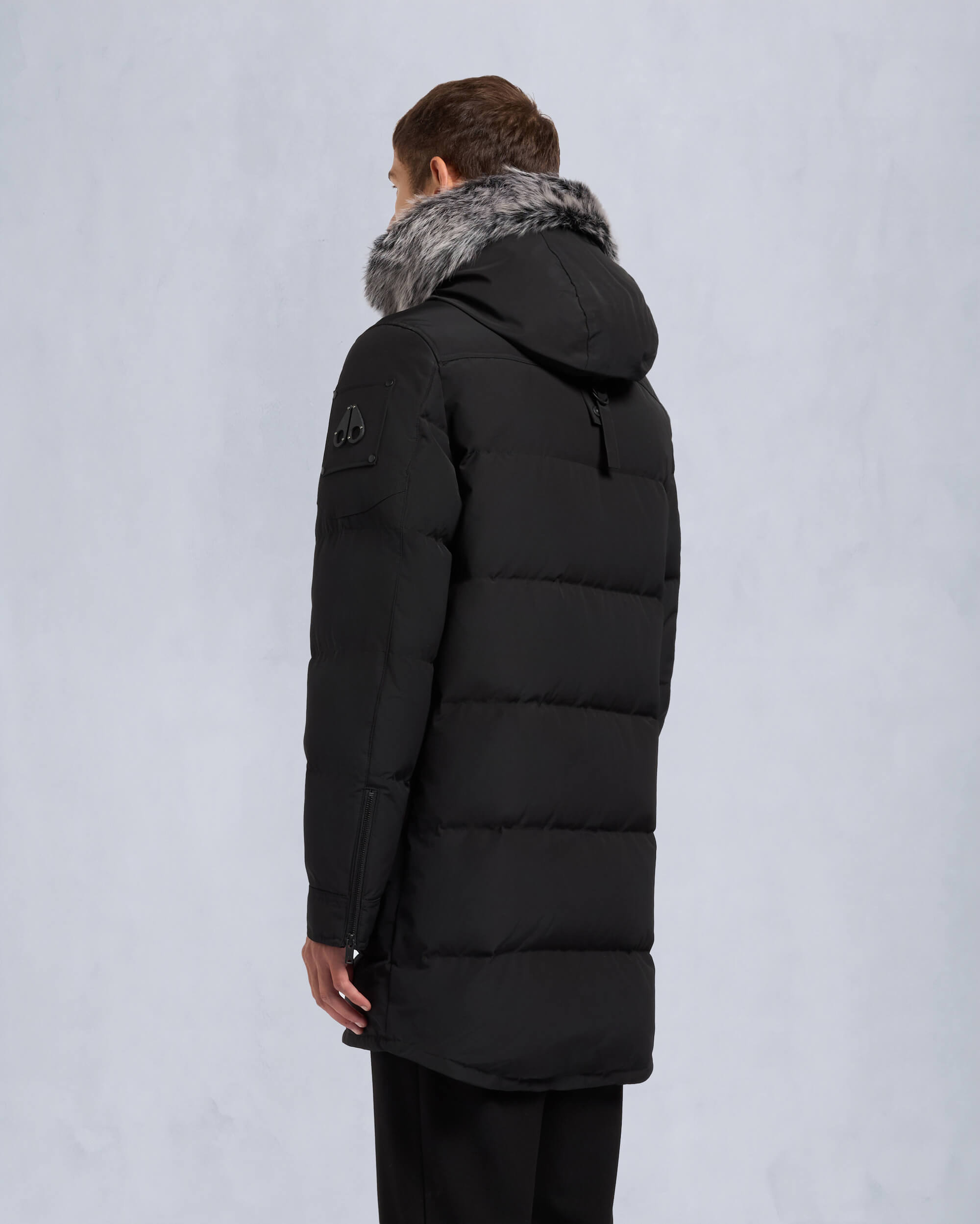 Moose Knuckles - M33MP210S - Onyx Shearling Big Ridge Parka - MENS - Black / ice sherling  - Back
