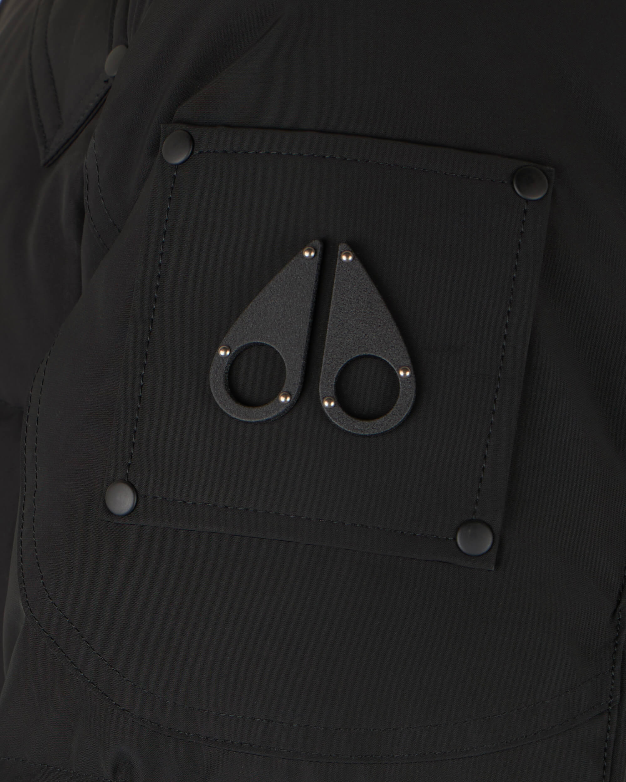 Moose Knuckles - M33MP210S - Onyx Shearling Big Ridge Parka - MENS - Black / ice sherling  - Detail1