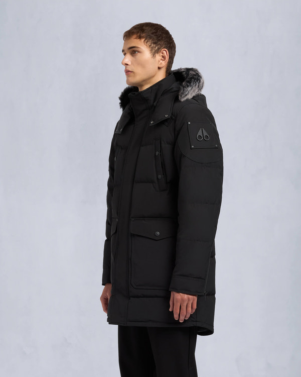 Moose Knuckles - M33MP210S - Onyx Shearling Big Ridge Parka - MENS - Black / ice sherling  - Front