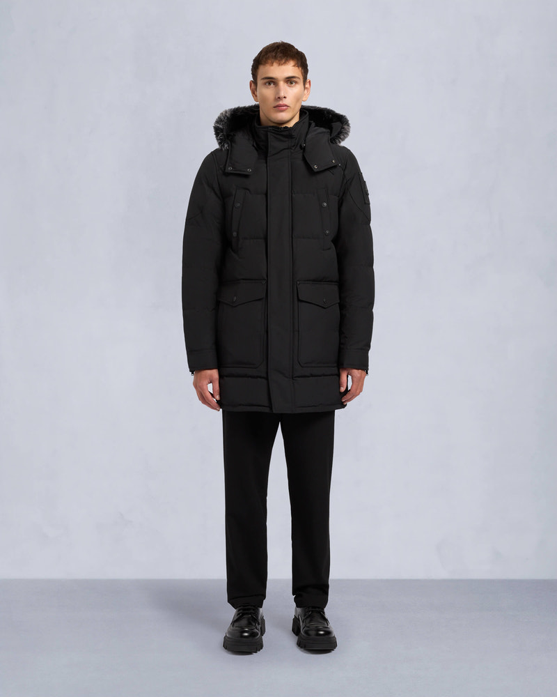 Moose Knuckles - M33MP210S - Onyx Shearling Big Ridge Parka - MENS - Black / ice sherling  - Front Category