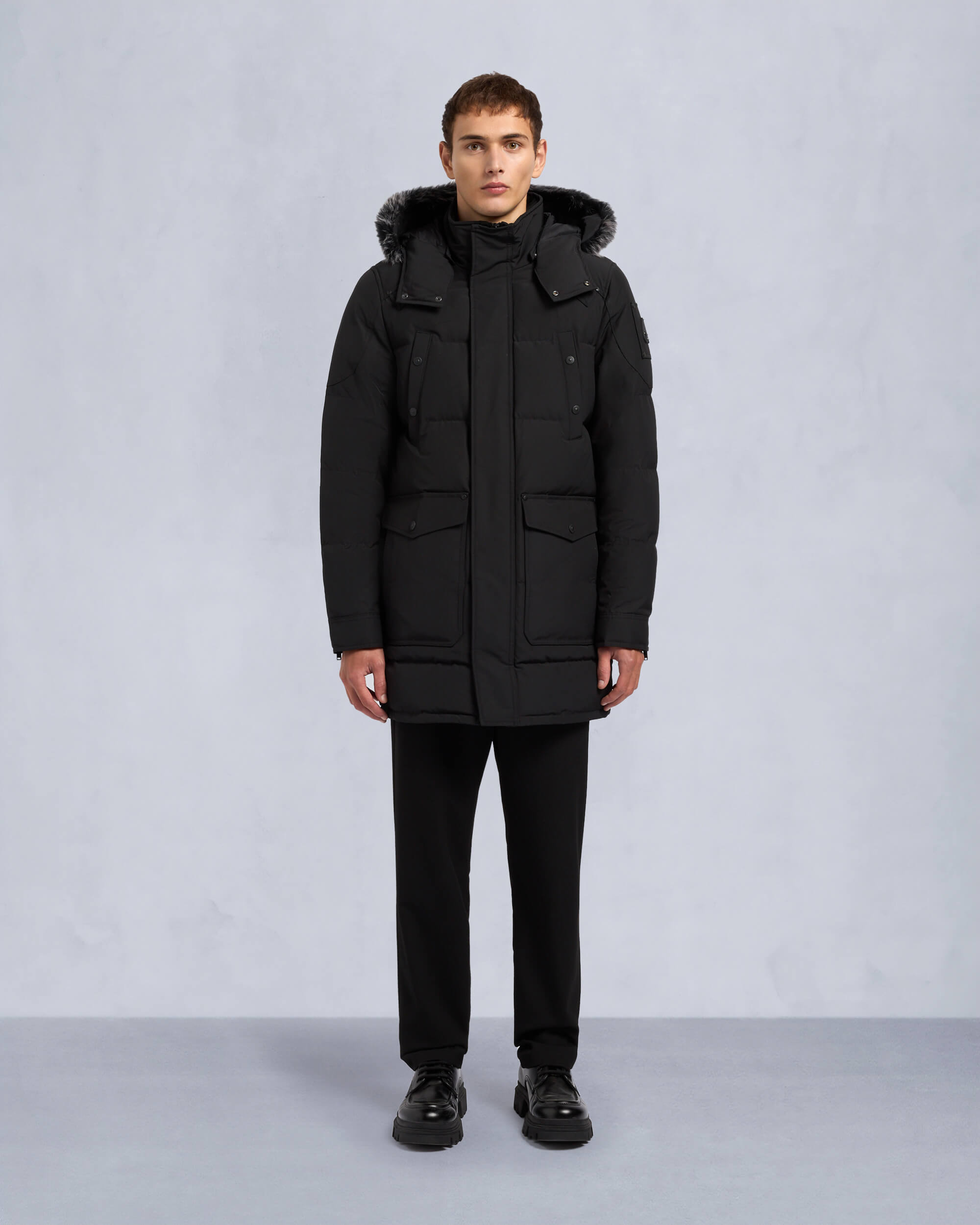 Onyx Shearling Trim Big Ridge Parka | Men | Moose Knuckles