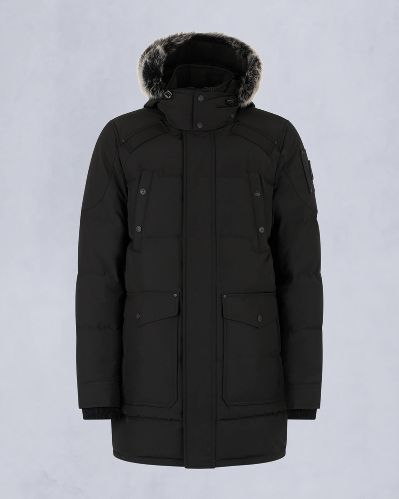 Moose Knuckles - M33MP210S - Onyx Shearling Big Ridge Parka - MENS - Black / ice sherling  - GM