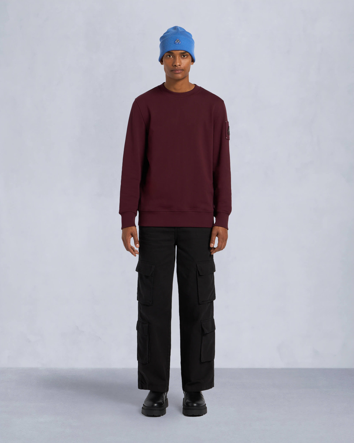 Moose Knuckles - M33MS706 - Hartsfield Sweatshirt - MENS - Beet - Front Category