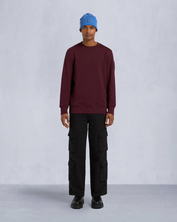 Moose Knuckles - M33MS706 - Hartsfield Sweatshirt - MENS - Beet - Front Category