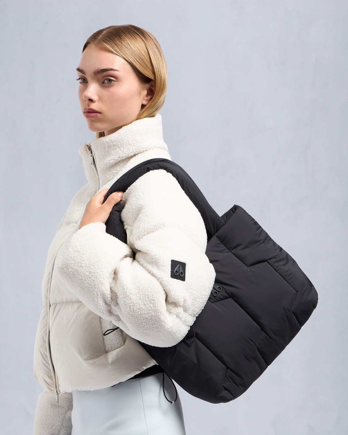 Moose Knuckles - M34LA540 - Angline Puffer Tote Bag - ACCESSORIES - Black - Front