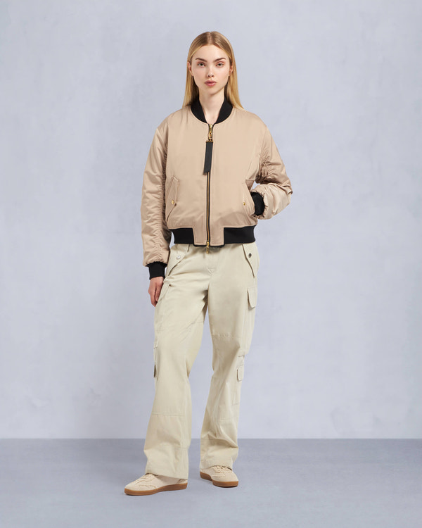 Moose Knuckles - M34LB022G - Gold Series Reversible Jet Bomber Jacket  - WOMENS - Champagne - Front Category