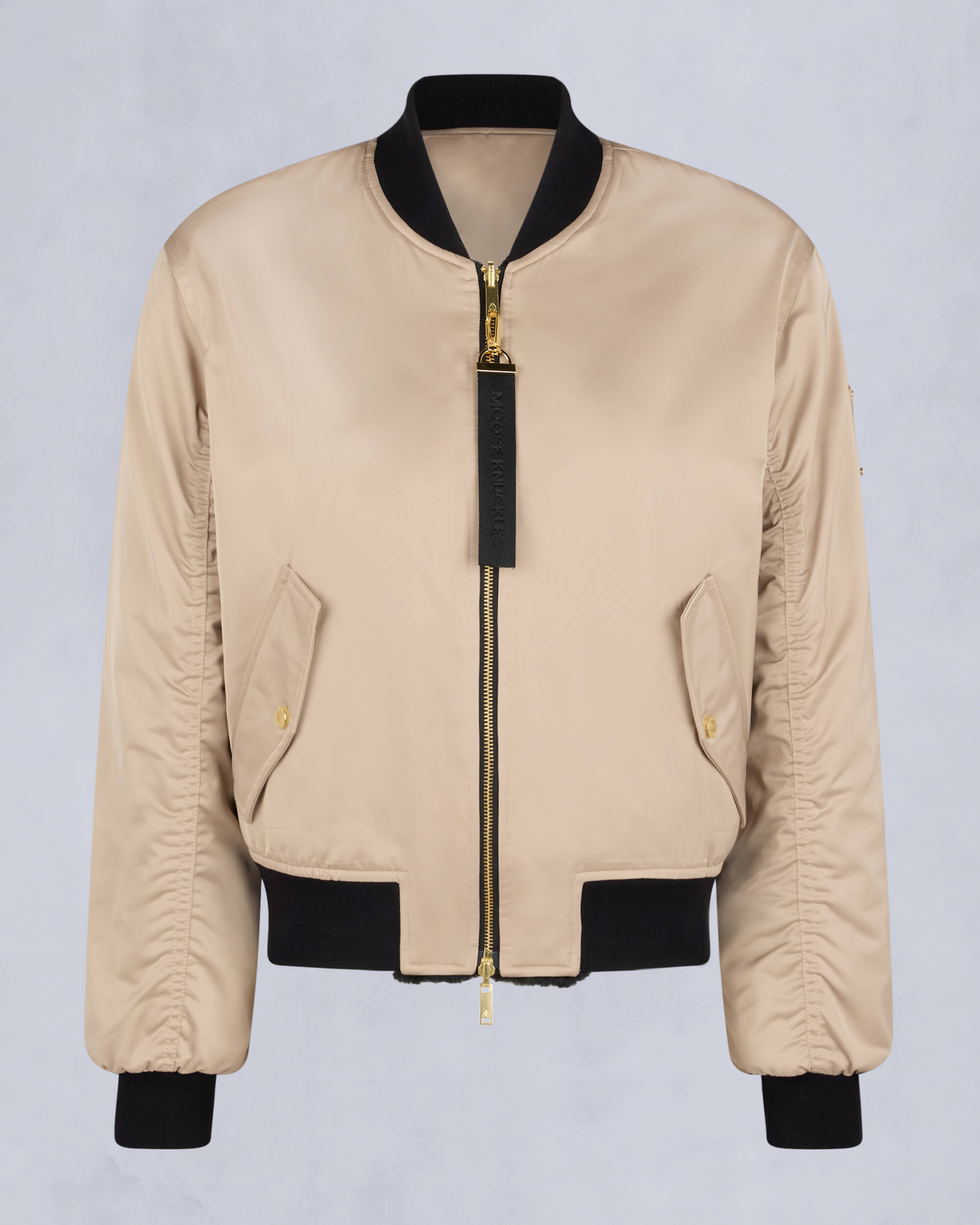Moose Knuckles - M34LB022G - Gold Series Reversible Jet Bomber Jacket  - WOMENS - Champagne - GM