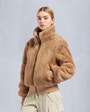 Moose Knuckles Womens Gold Series Debbie Bunny Bomber Jacket Champagne M34LB023G Detail4