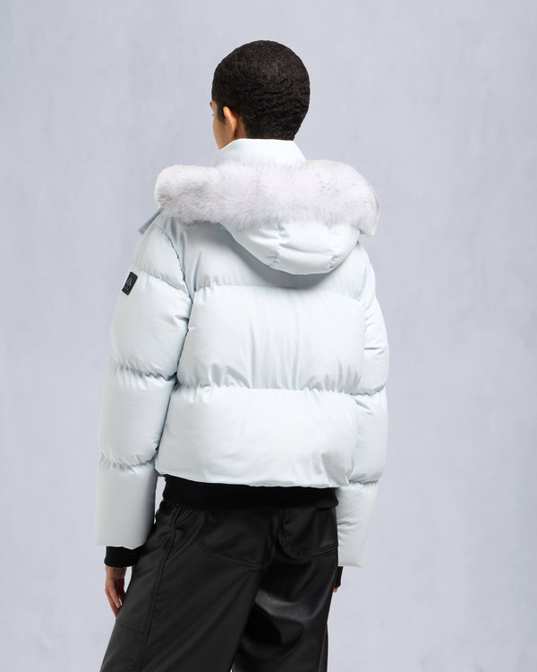 Moose Knuckles - M34LJ137S - Misti Shearling Down Jacket - WOMENS - Oxygen / natural shearling - Back