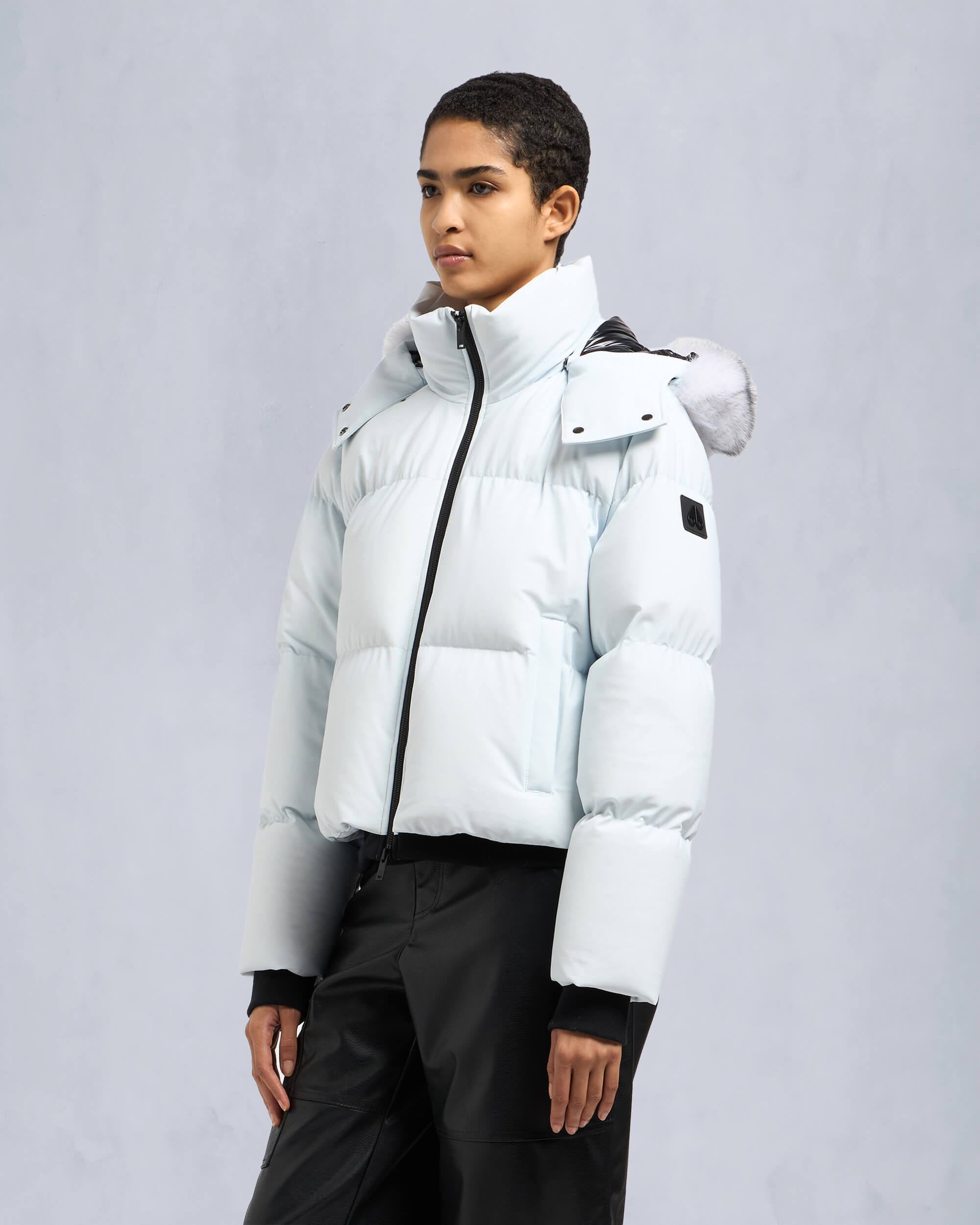 Moose Knuckles - M34LJ137S - Misti Shearling Down Jacket - WOMENS - Oxygen / natural shearling - Front