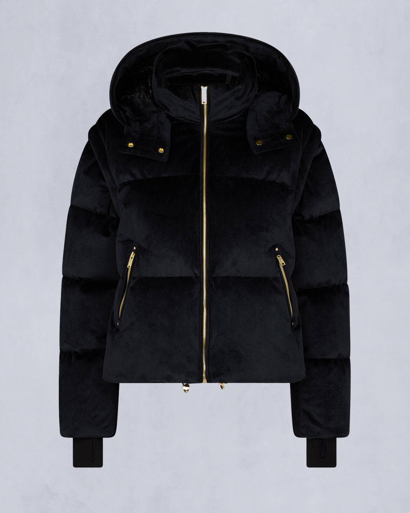 Moose Knuckles - M34LJ194G - Gold Series Misti Velour Puffer - WOMENS - Black - GM