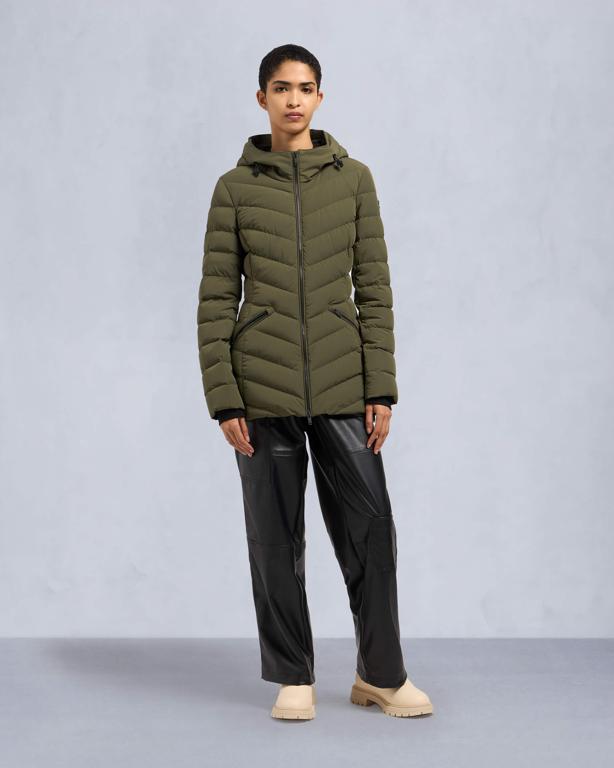 Moose Knuckles Womens Rockcliff Jacket Moss M34LJ206N Front Category