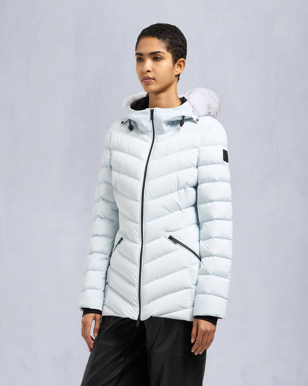Moose Knuckles - M34LJ206S - Roselawn Jacket - WOMENS - Oxygen / natural shearling - Front