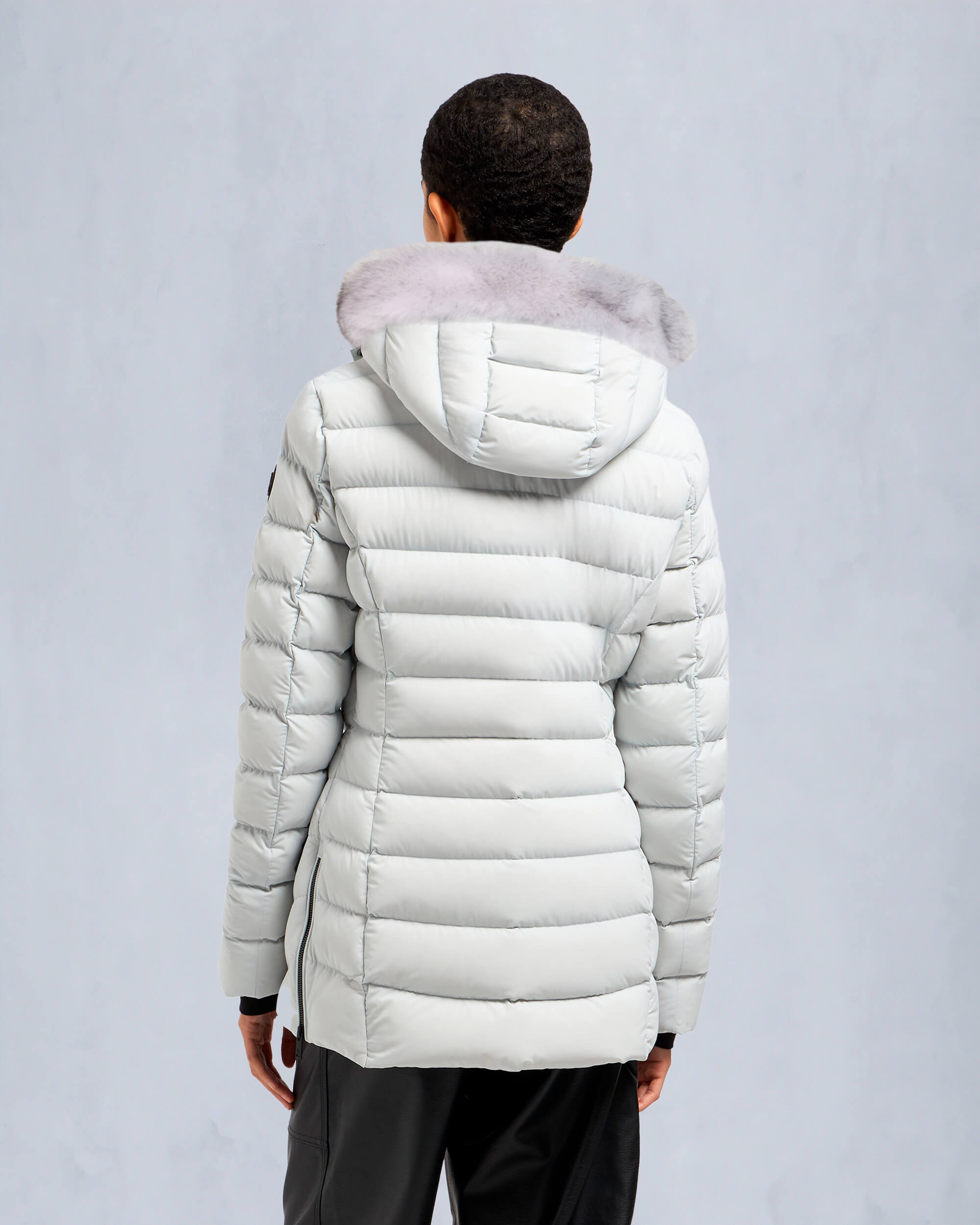 Moose Knuckles - M34LJ206S - Roselawn Jacket - WOMENS - Stone / natural shearling  - Back