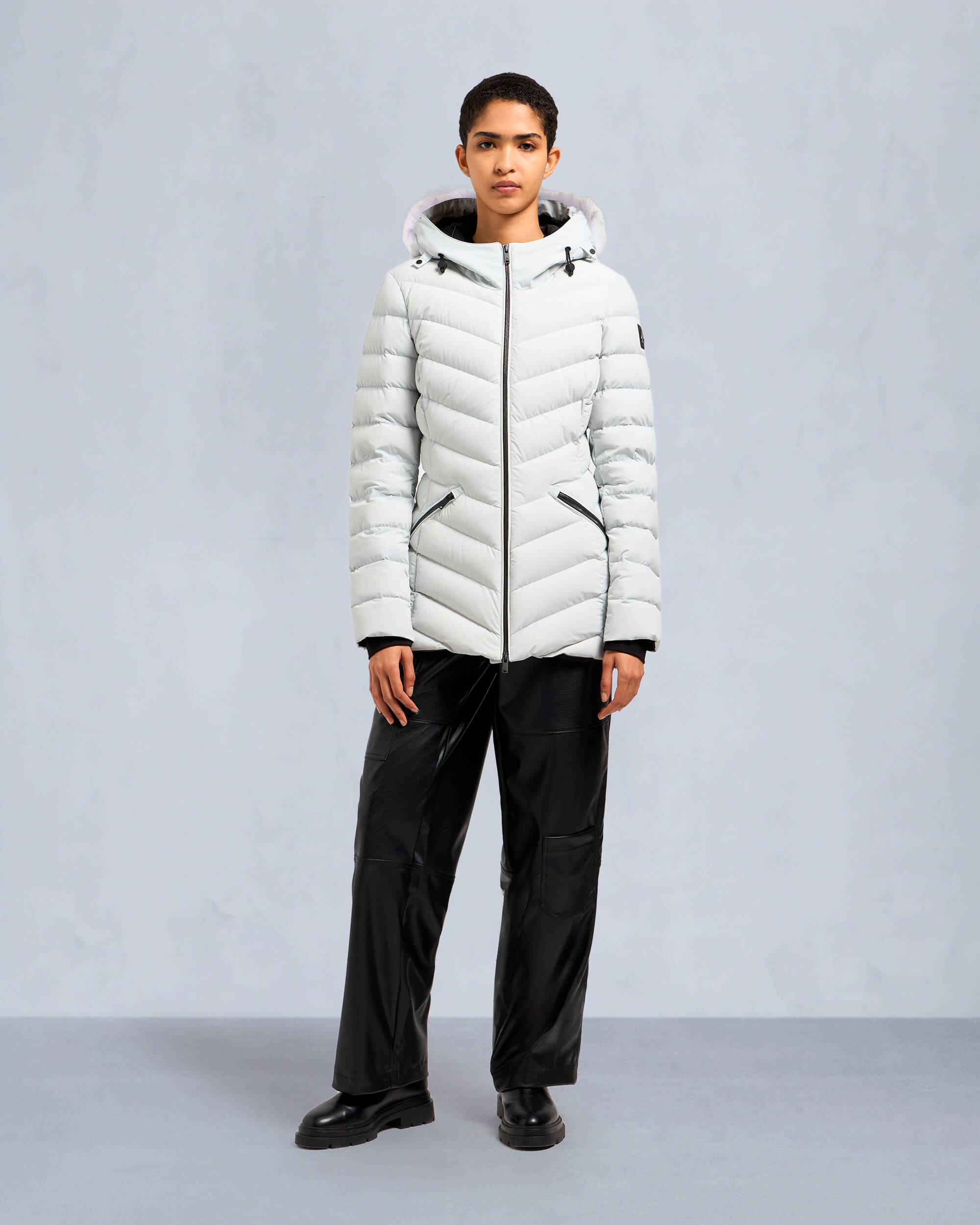 Moose Knuckles - M34LJ206S - Roselawn Jacket - WOMENS - Stone / natural shearling  - Front Category