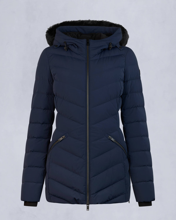 Moose Knuckles Womens Roselawn Jacket Navy / Black Shearling M34LJ206S - GM