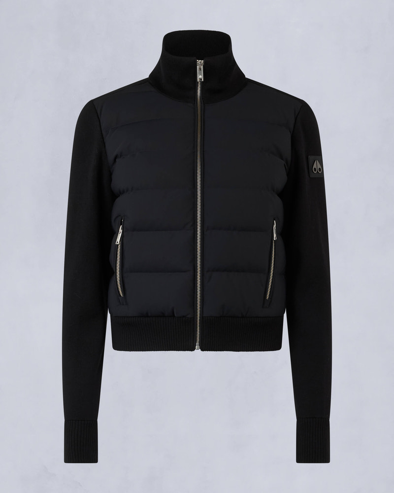 Moose Knuckles - M34LK650 - Josephine Hybrid Sweater - WOMENS - Black - GM