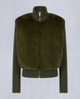 Moose Knuckles Womens Dua Bunny Wool Blend Sweater Moss M34LK656 - GM