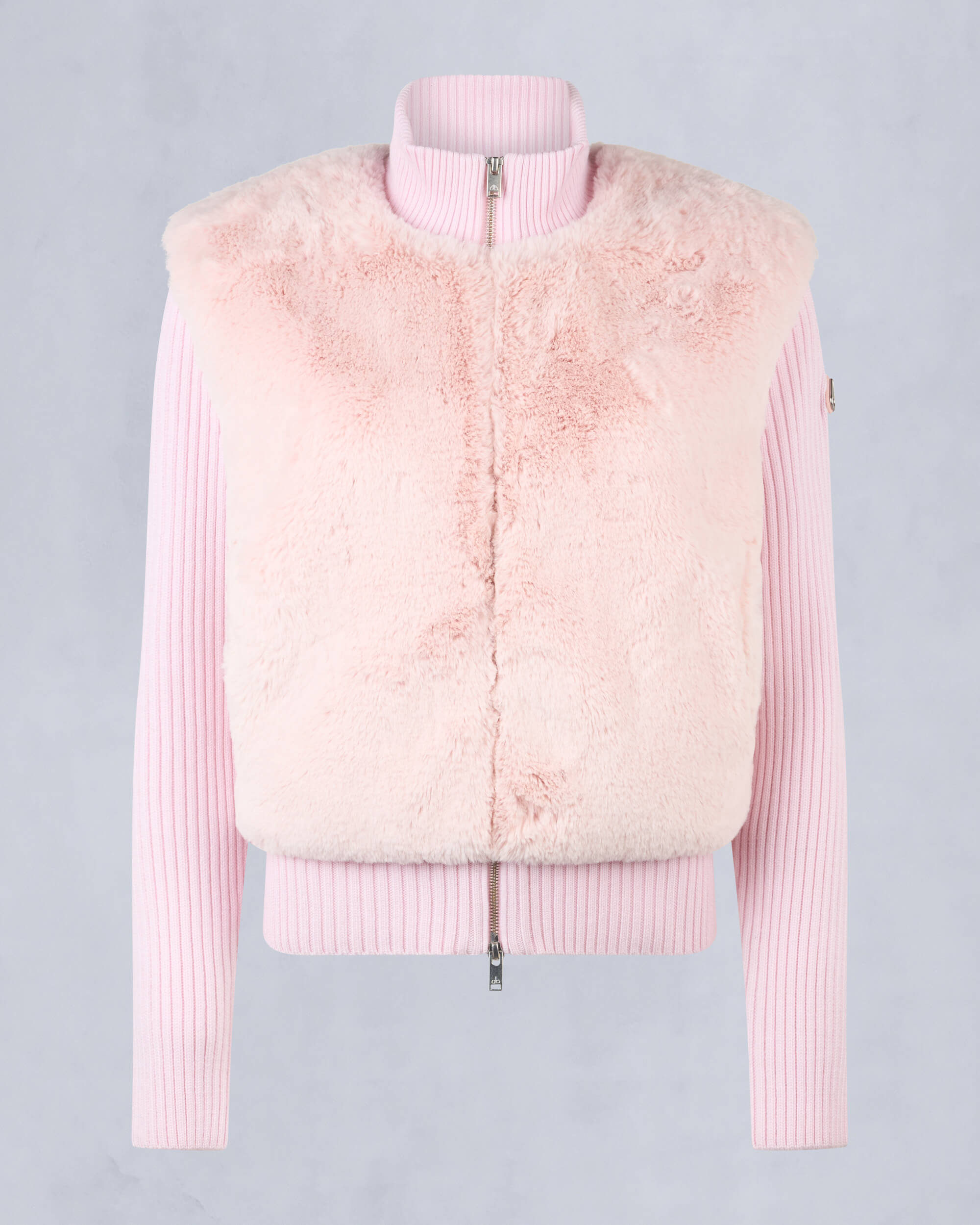 Moose Knuckles Womens Dua Bunny Wool Blend Sweater Heaven M34LK656 - GM