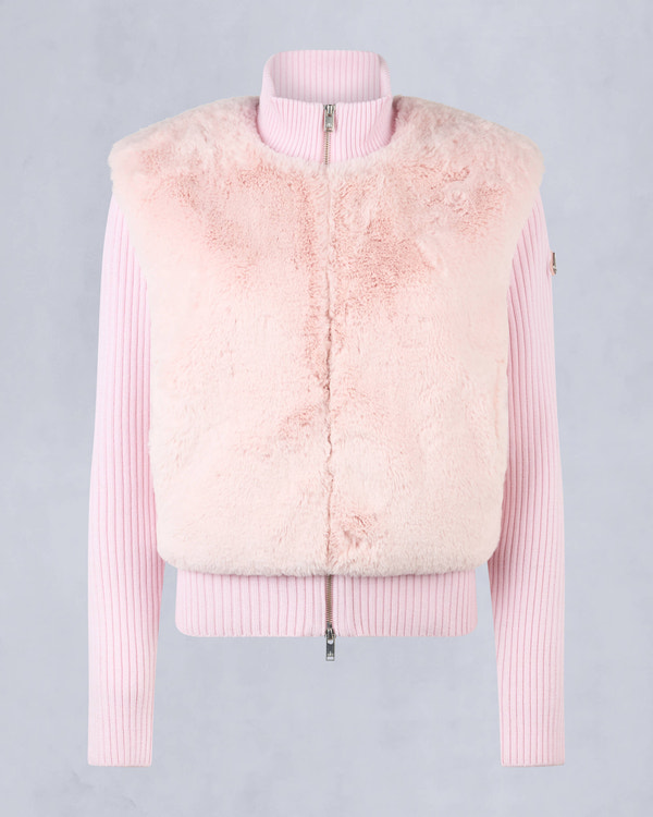 Moose Knuckles Womens Dua Bunny Wool Blend Sweater Heaven M34LK656 - GM