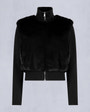 Moose Knuckles Womens Dua Bunny Wool Blend Sweater Black M34LK656 - GM