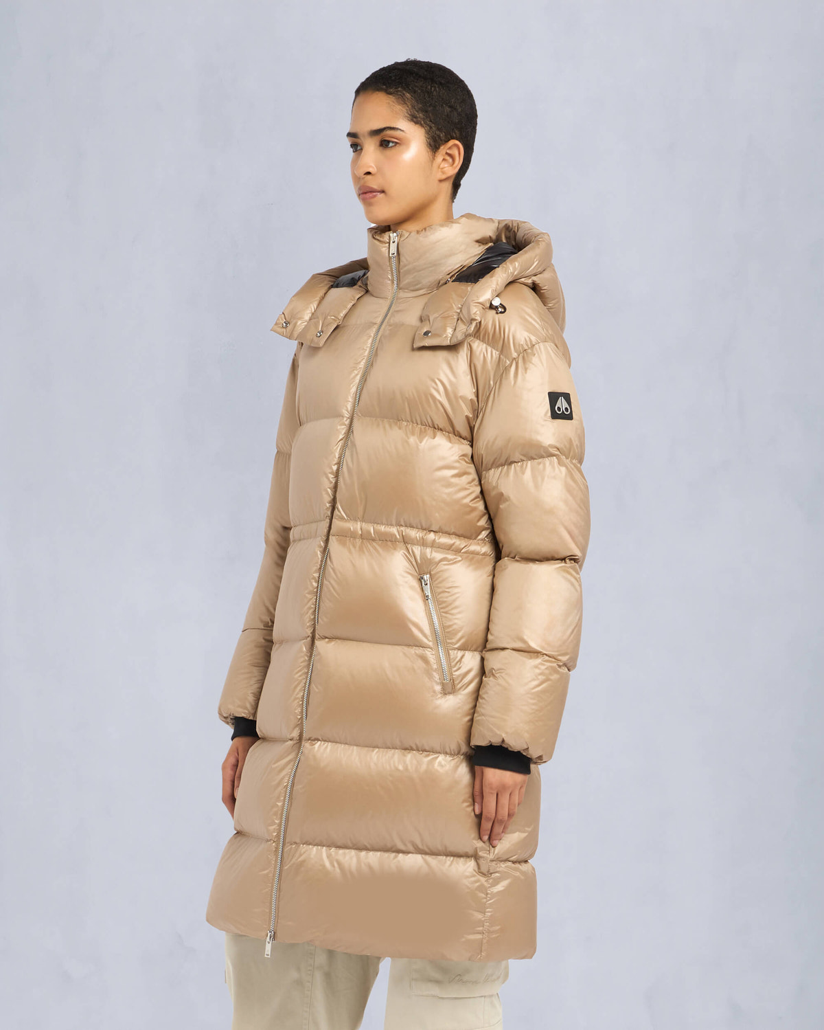 Moose Knuckles - M34LP218 - Juniper Long Down Puffer - WOMENS - Champagne - Front