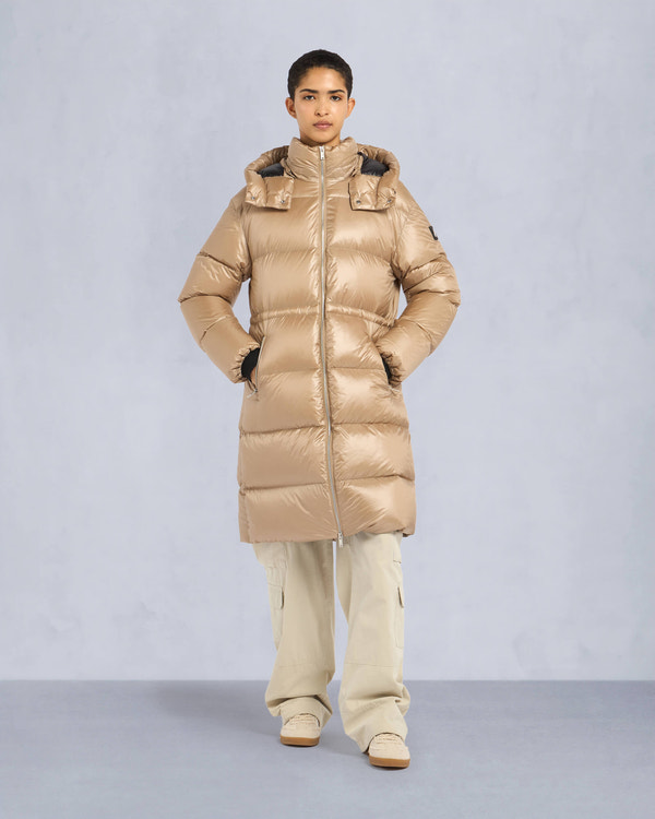 Moose Knuckles - M34LP218 - Juniper Long Down Puffer - WOMENS - Champagne - Front Category