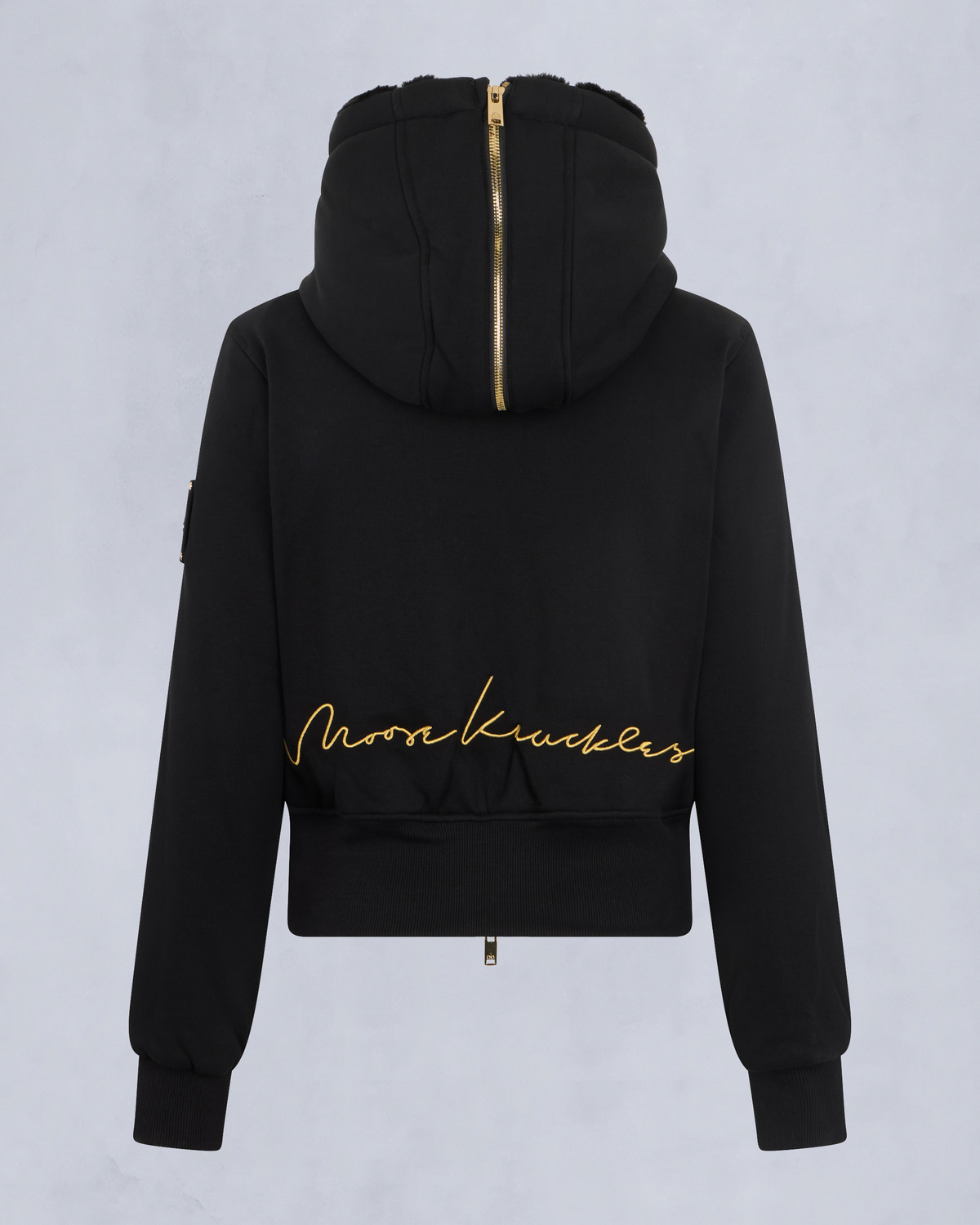 Moose Knuckles - M34LS601G - Gold Series Celestine Bunny - WOMENS - Black / Black Fox Fur - Detail2