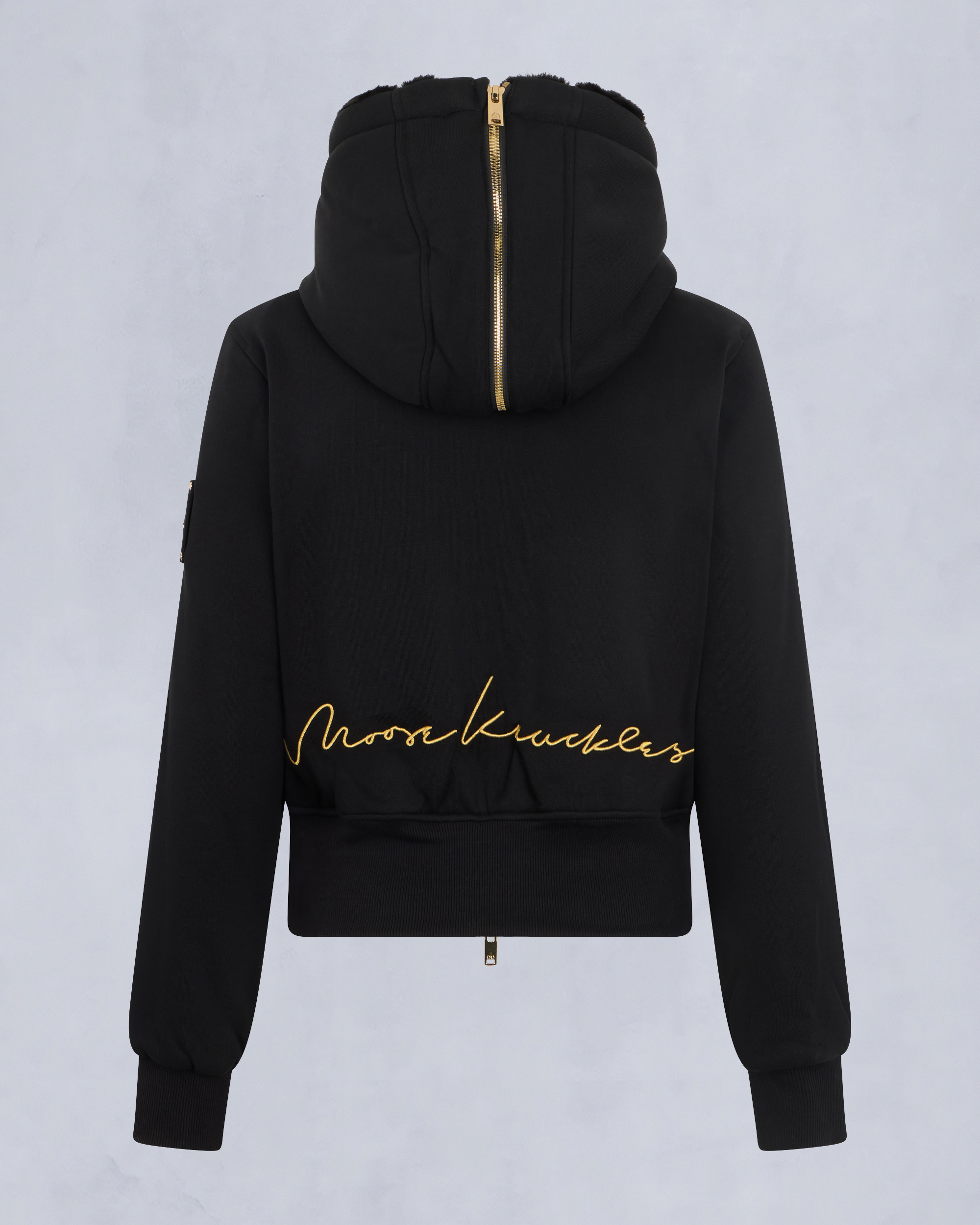 Moose Knuckles - M34LS601G - Gold Series Celestine Bunny - WOMENS - Black / Black Fox Fur - Detail2