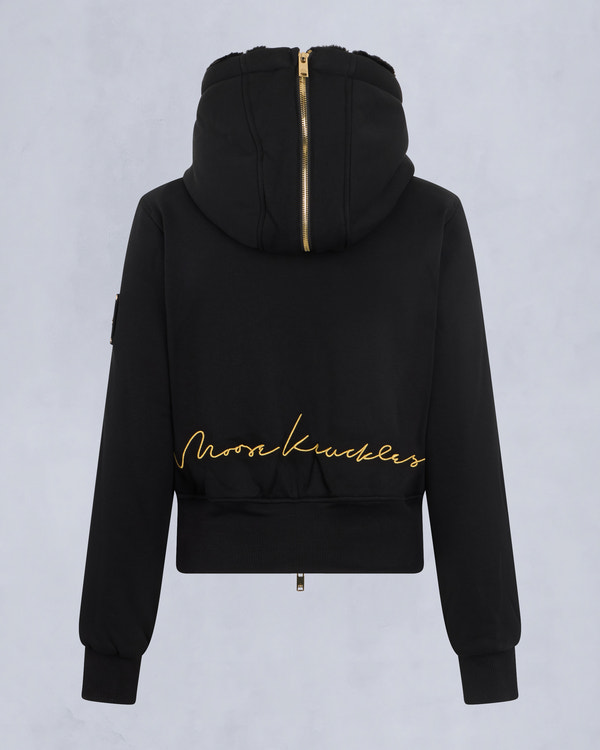 Moose Knuckles - M34LS601G - Gold Series Celestine Bunny - WOMENS - Black / Black Fox Fur - Detail2