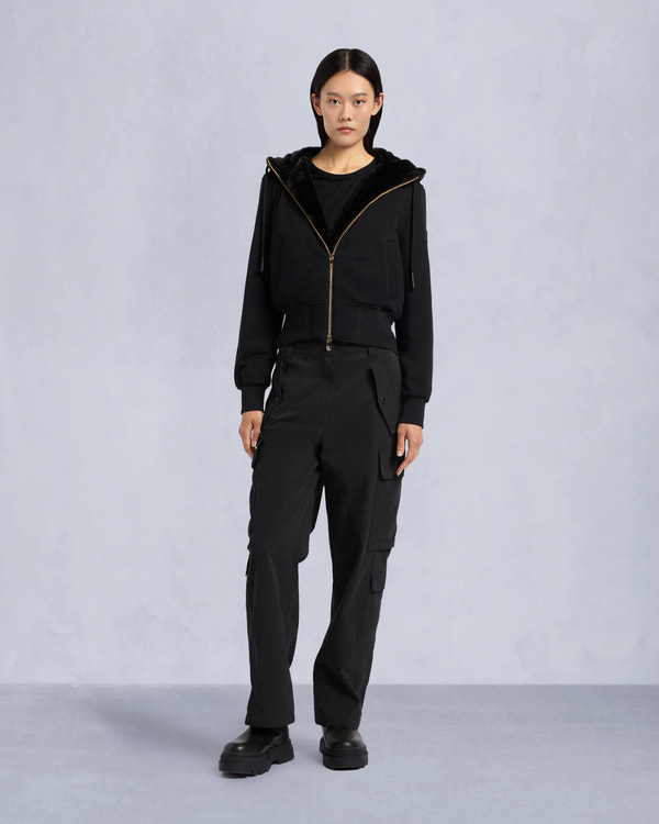Moose Knuckles - M34LS601G - Gold Series Celestine Bunny - WOMENS - Black / Black Fox Fur - Front Category