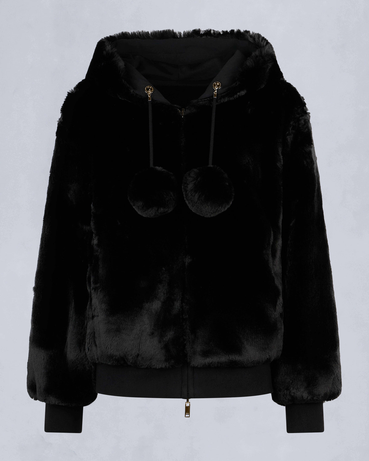 Moose Knuckles - M34LS611G - Gold Series Mealy Reversible Bunny - WOMENS - Black / Shiny Black - Detail5