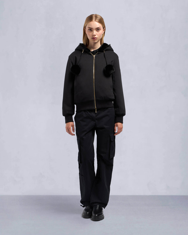 Moose Knuckles - M34LS611G - Gold Series Mealy Reversible Bunny - WOMENS - Black / Shiny Black - Front Category