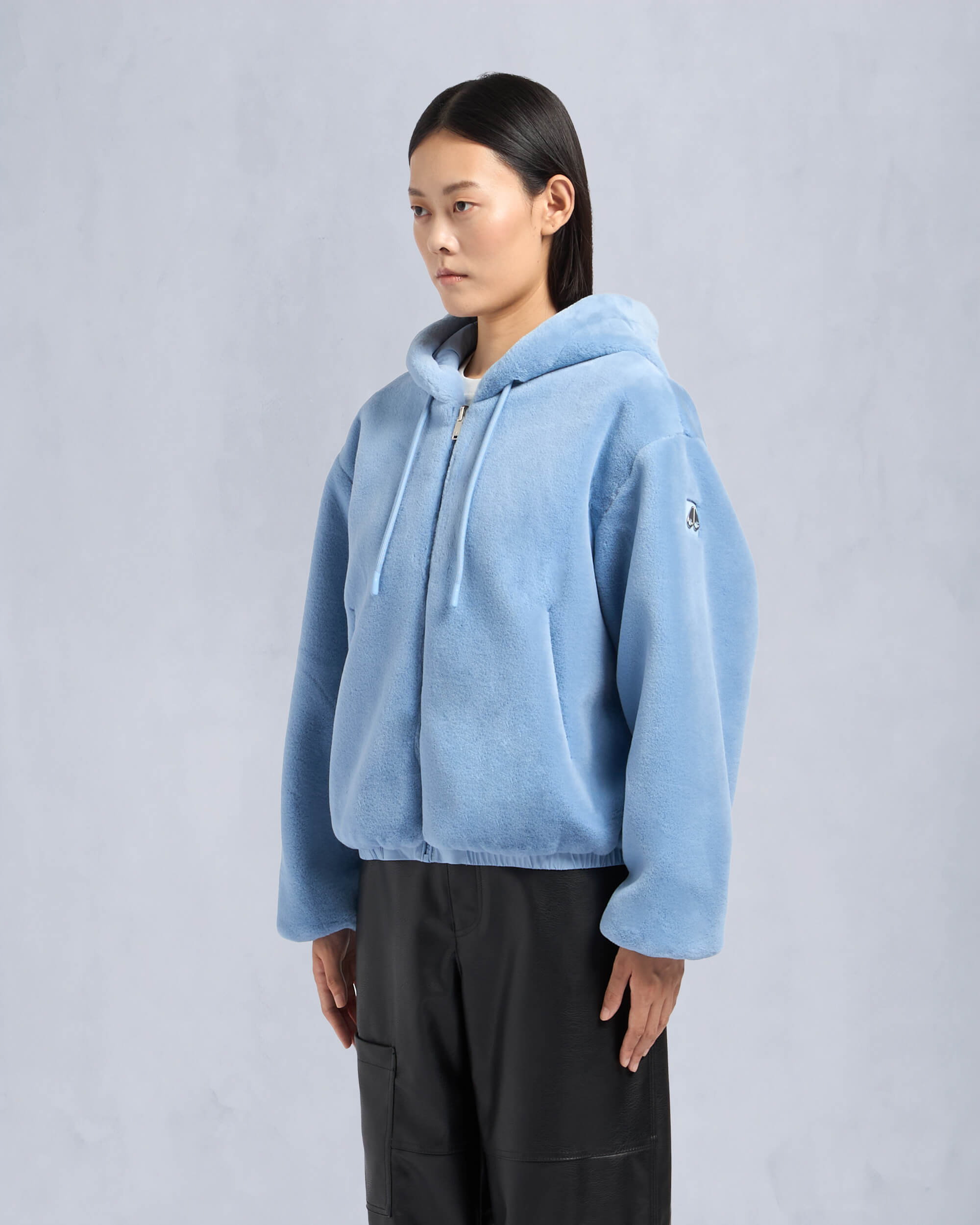 Moose Knuckles Womens Eaton Reversible Bunny Rain / rain M34LS652 Front