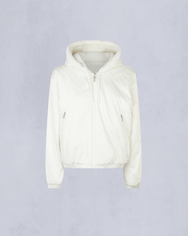 Moose Knuckles Womens Eaton Reversible Monogram Bunny Milky way /milkyway mono M34LS652H Detail7