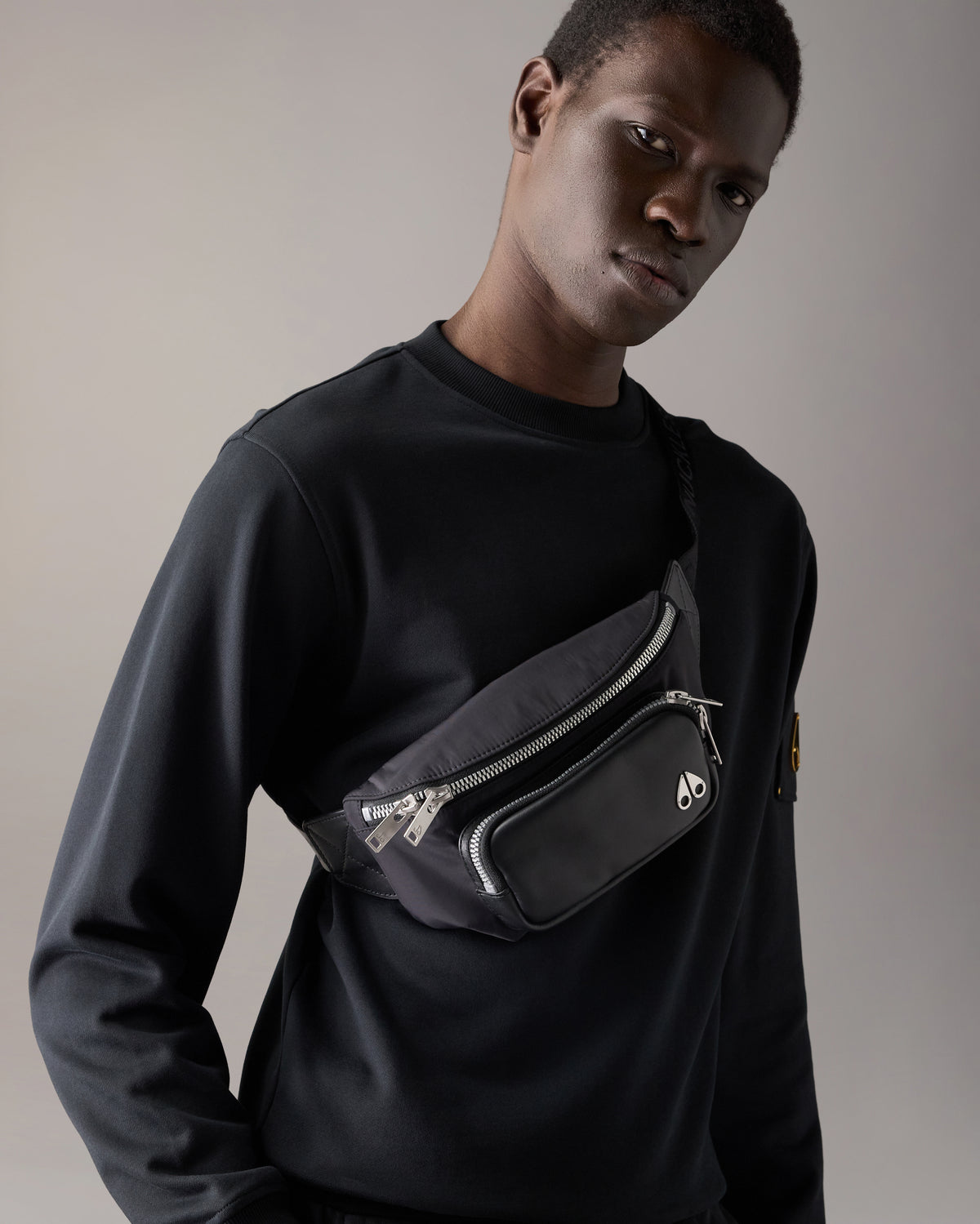 Moose Knuckles - M34MA522 - Logo Waist Bag - ACCESSORIES - Black - Front Category