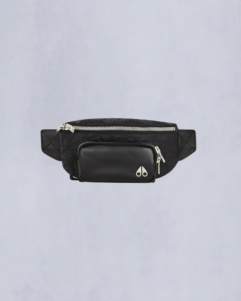 Moose Knuckles - M34MA522H - Logo Monogram Waist Bag - ACCESSORIES - Black Monogram  - Front Category