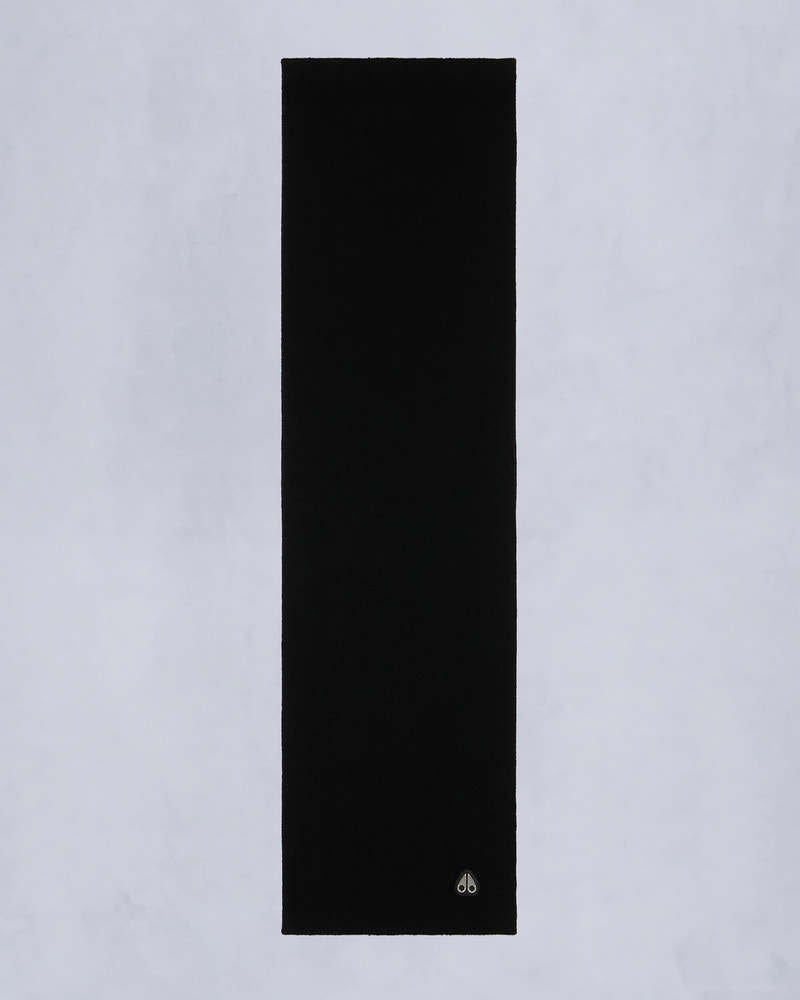 Moose Knuckles Accessories Parnis Unisex Scarf Black M34MA526 Front Category