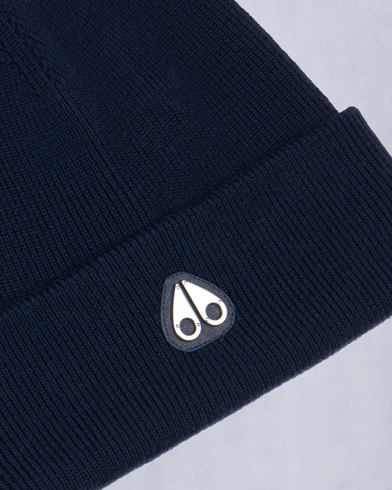Moose Knuckles - M34MA544 - Parnis Unisex Beanie - ACCESSORIES - Navy - Detail1