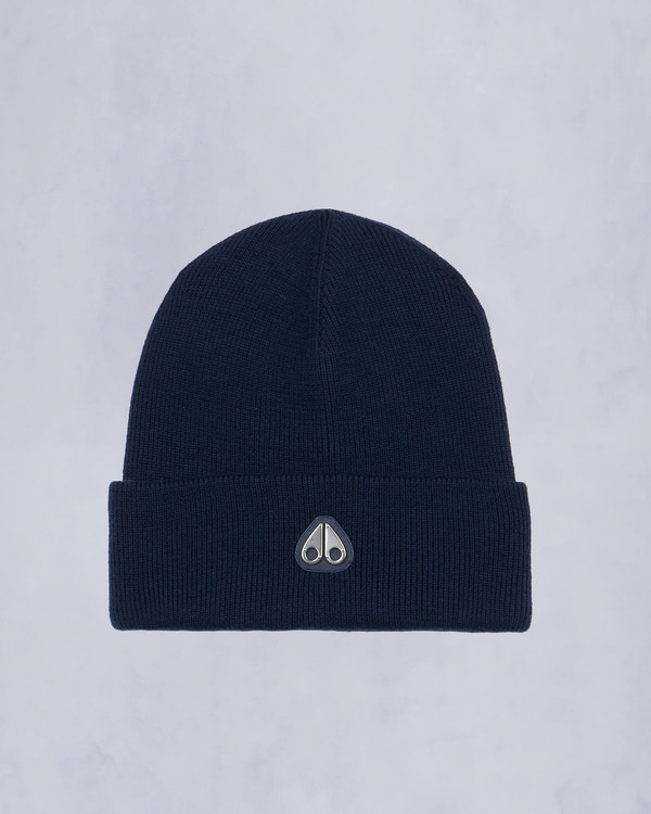 Moose Knuckles - M34MA544 - Parnis Unisex Beanie - ACCESSORIES - Navy - Front Category