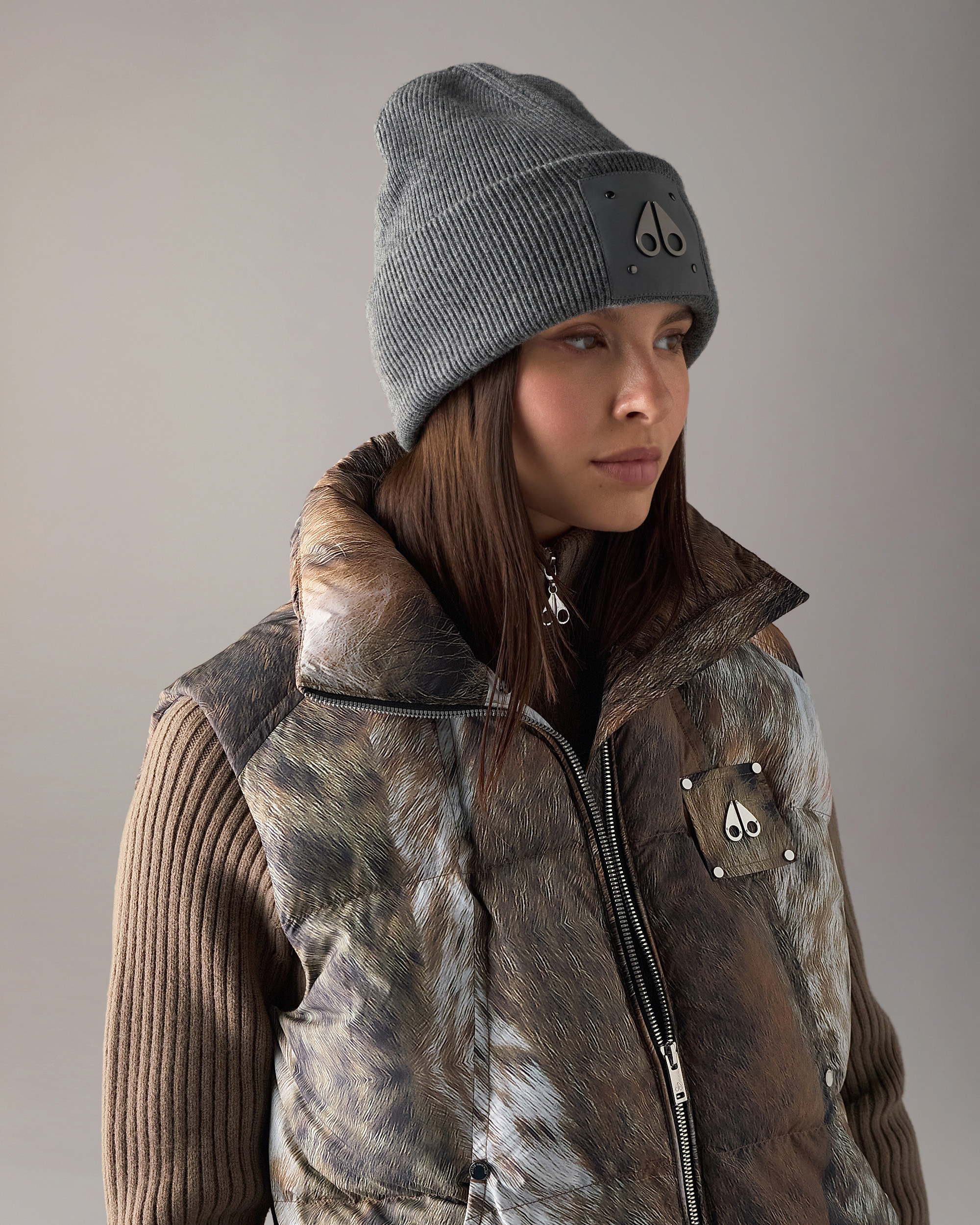 Moose Knuckles - M34MA574 - Logo Icon Wool Beanie - ACCESSORIES -  - Front