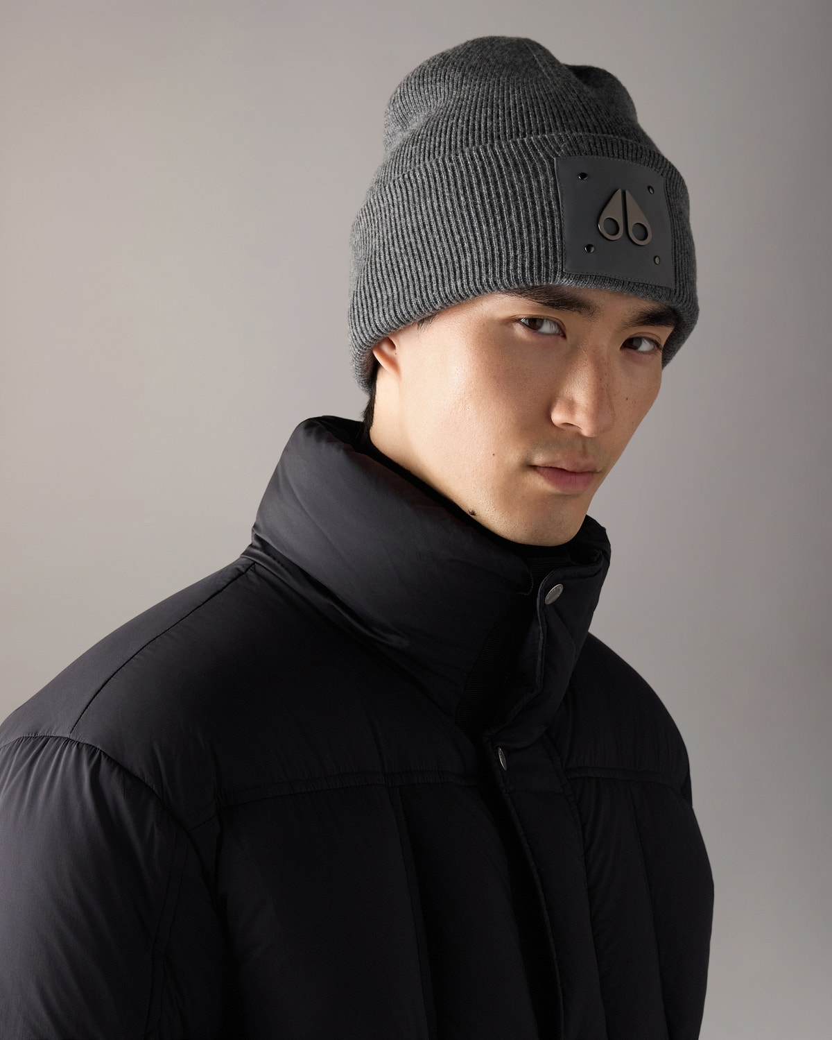 Moose Knuckles - M34MA574 - Logo Icon Wool Beanie - ACCESSORIES -  - Front Category