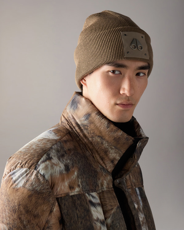 Moose Knuckles - M34MA574 - Logo Icon Wool Beanie - ACCESSORIES -  - Front Category