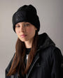 Moose Knuckles - M34MA574 - Logo Icon Wool Beanie - ACCESSORIES - Black - Front