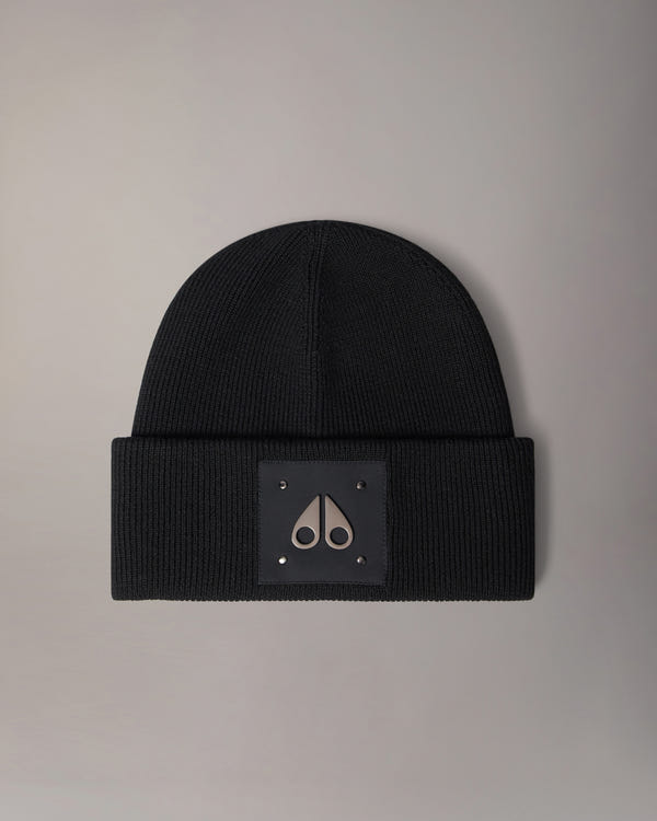 Moose Knuckles - M34MA574 - Logo Icon Wool Beanie - ACCESSORIES - Black - GM